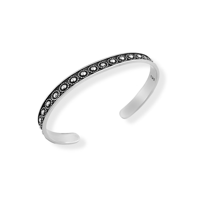 Bracelete Boho Trabalhado com Bolinhas - Tamanho Pequeno