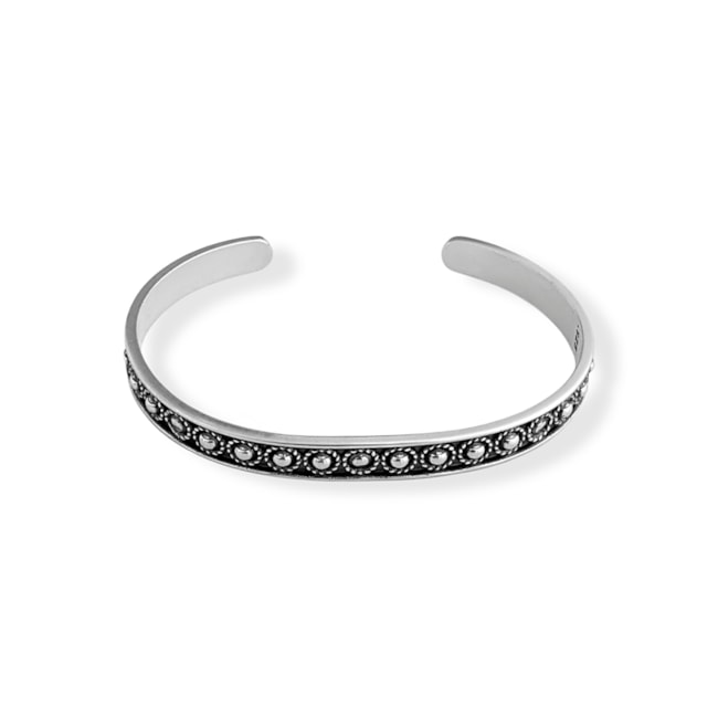 Bracelete Boho Trabalhado com Bolinhas - Tamanho Pequeno 