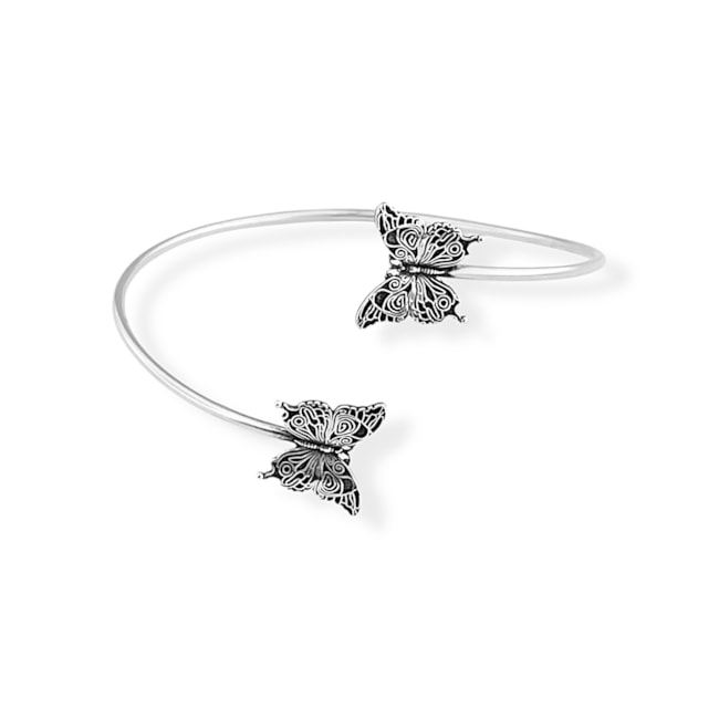 Bracelete com Borboletas nas Pontas Ajustável 