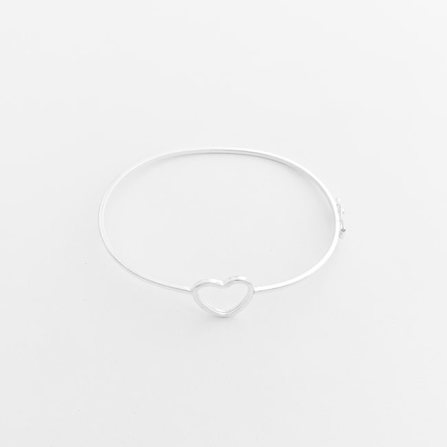 Bracelete com Coração Vazado