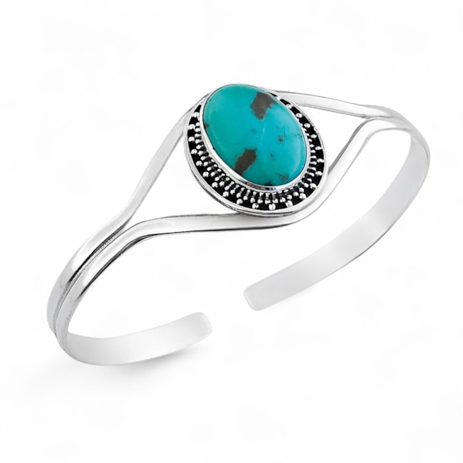 Bracelete com Pedra Turquesa 
