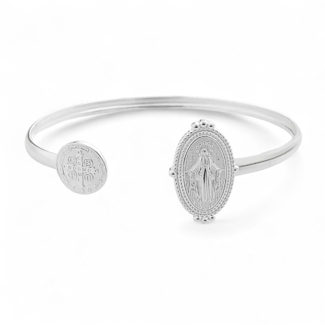 Bracelete com São Bento e Nossa Senhora das Graças