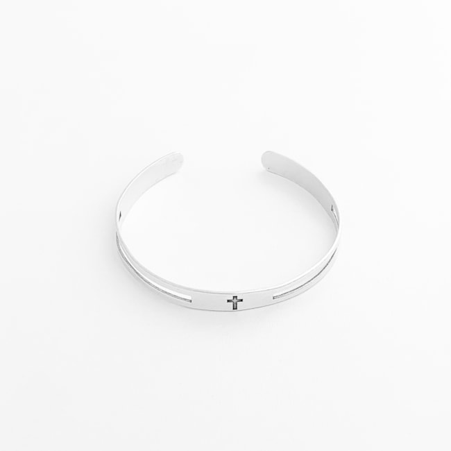Bracelete com Símbolo da Cruz