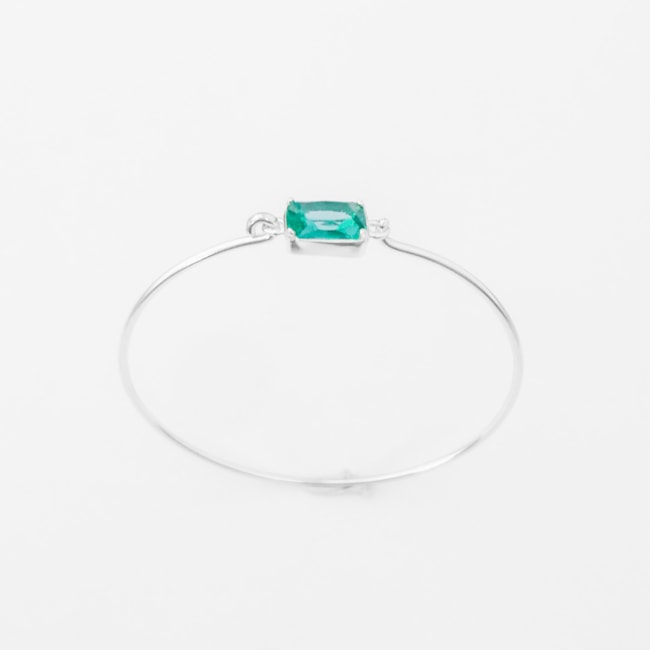 Bracelete com Zircônia Verde