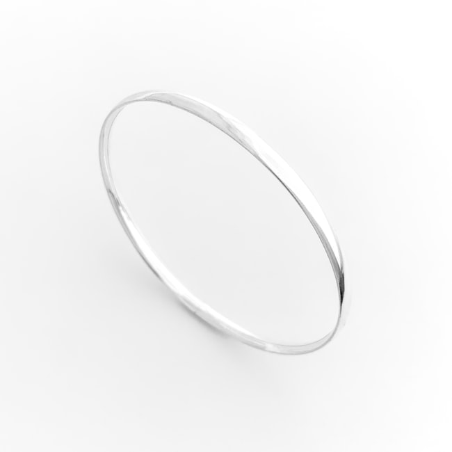 Bracelete de Aro Liso Médio Abaulado  