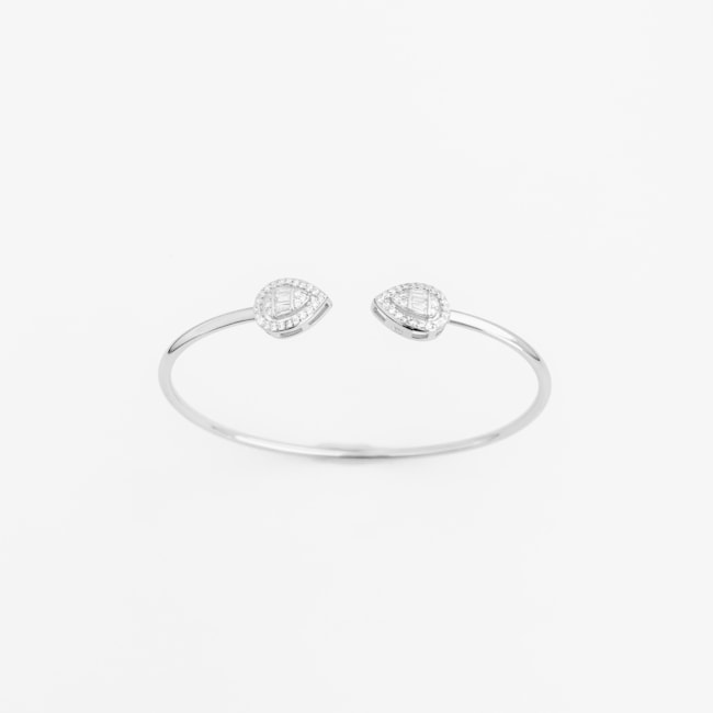 Bracelete de Gotas Cravejadas com Zircônias