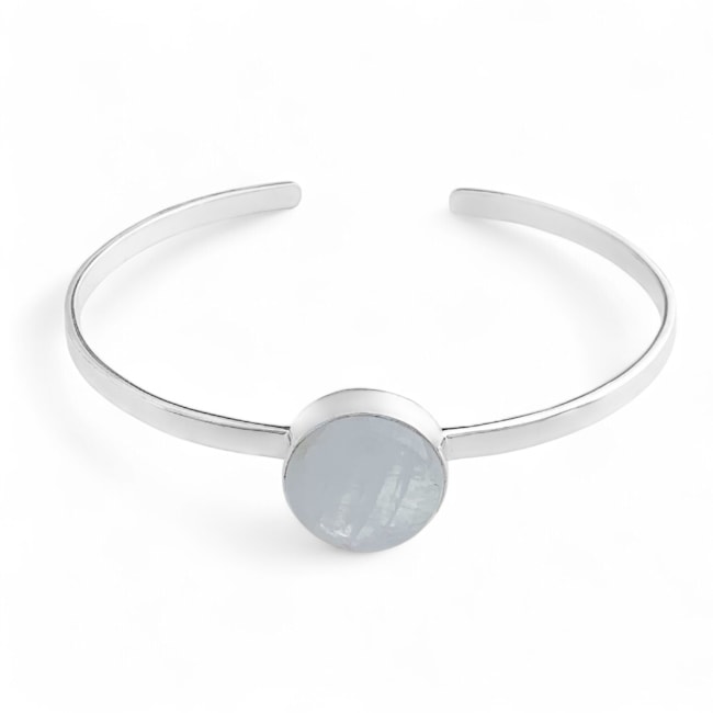 Bracelete de Pedra da Lua Redondo