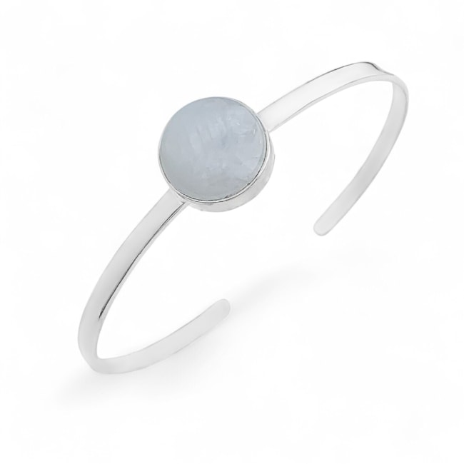 Bracelete de Pedra da Lua Redondo