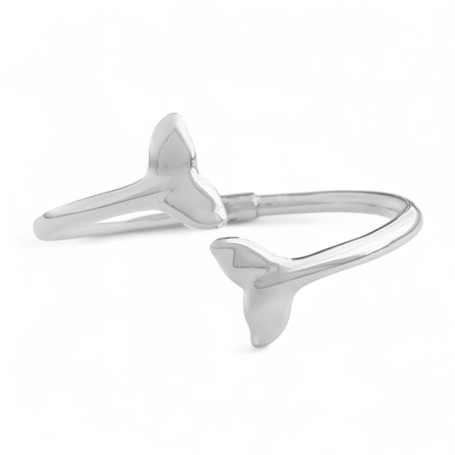 Bracelete liso com cauda de sereia