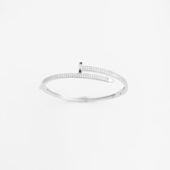 Bracelete Prego Cravejado com Zircônias