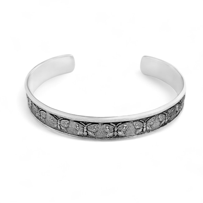Bracelete Trabalhado com Borboletas