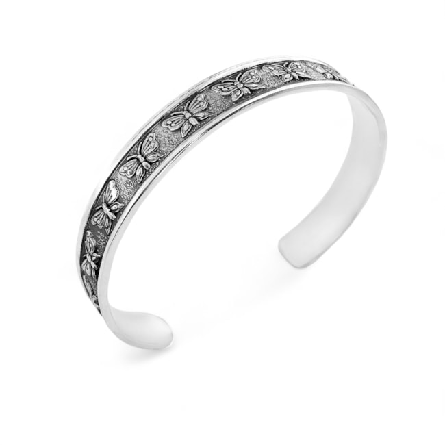 Bracelete Trabalhado com Borboletas