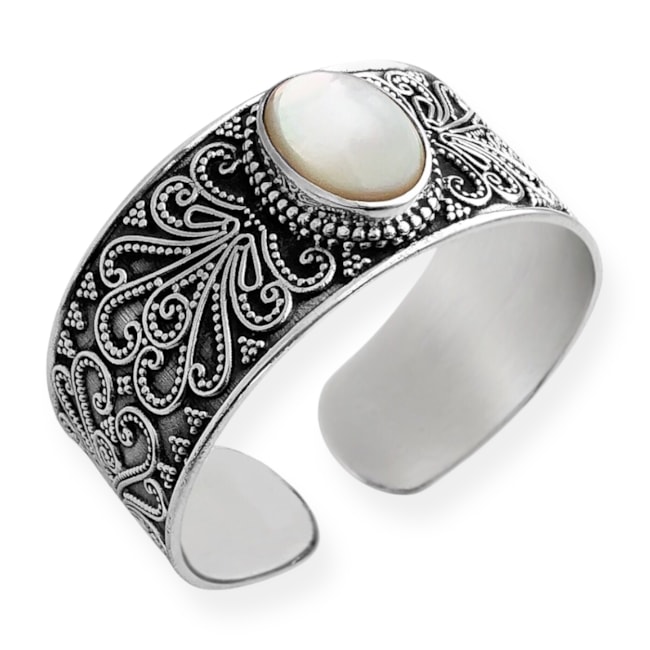 Bracelete Trabalhado com Pérola