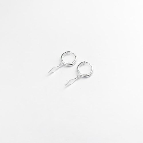 Produto Brinco Argola com Pingente de Losango