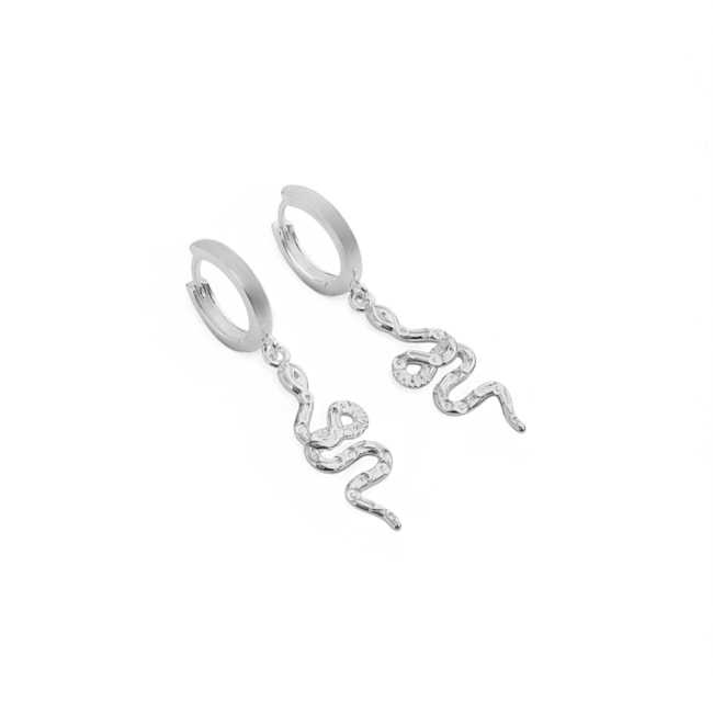 Brinco Argola com Serpente Trabalhada