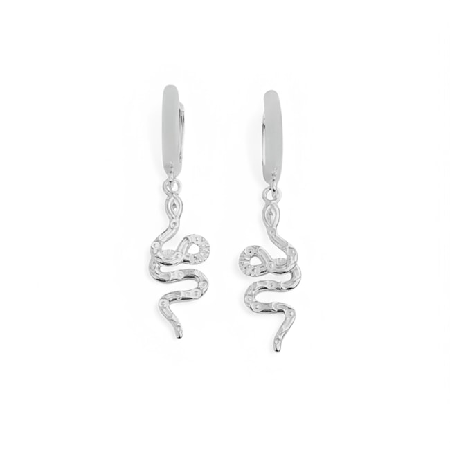 Brinco Argola com Serpente Trabalhada