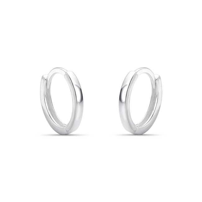 Brinco Branco de Argola Lisa