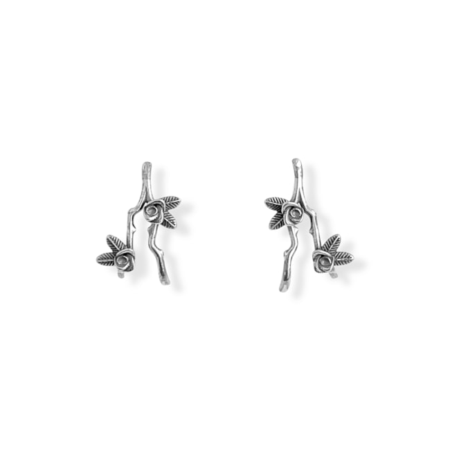 Brinco com Galho e Folhas 