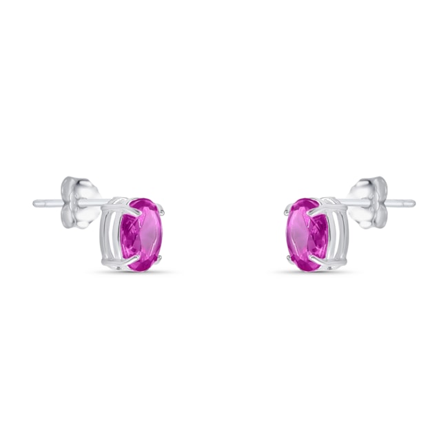 Brinco com Zircônia Rubi Rose Oval