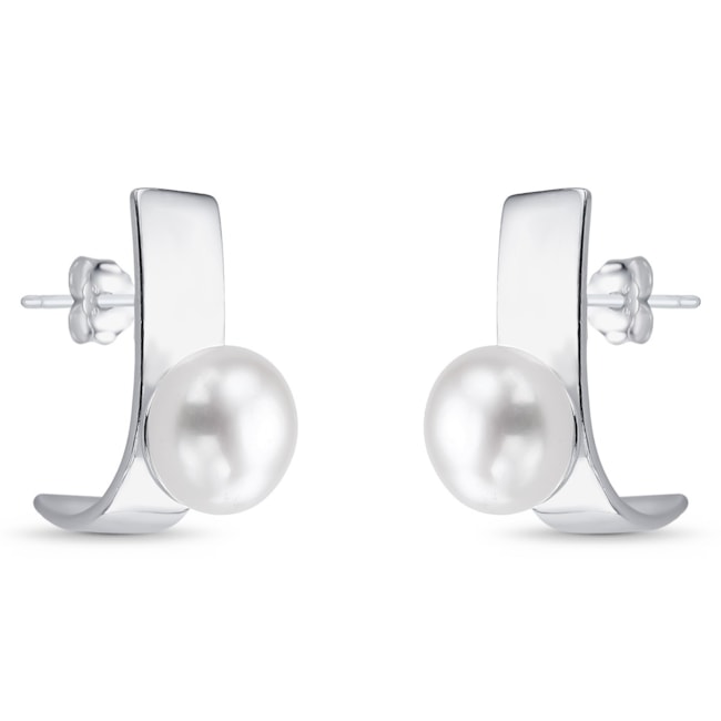 Brinco Curvado com Pérola