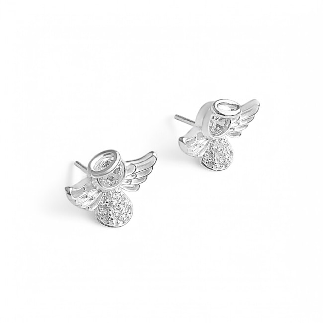 Brinco de Anjo Cravejado com Zircônias 