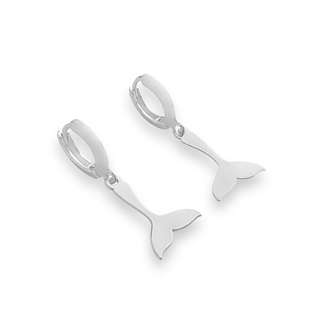 Brinco de Argola com Cauda de Sereia