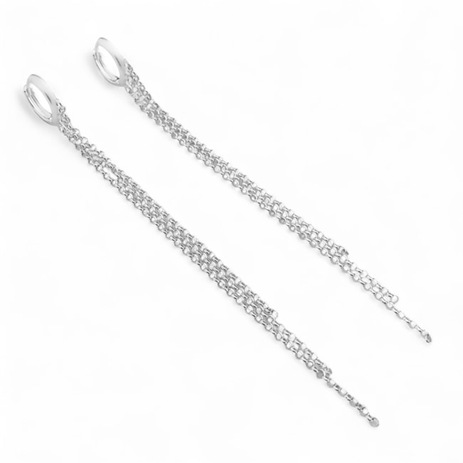 Brinco de Argola com Correntes