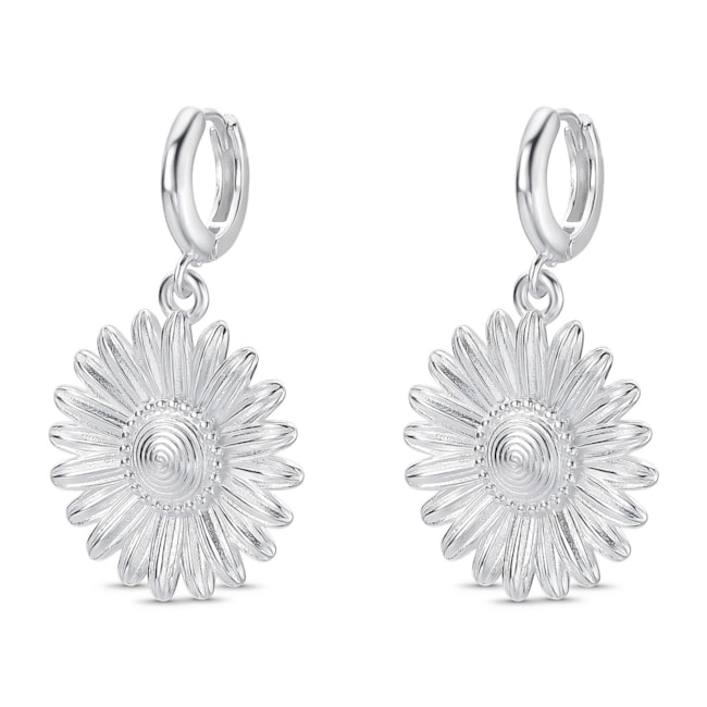 Brinco de Argola com Girassol