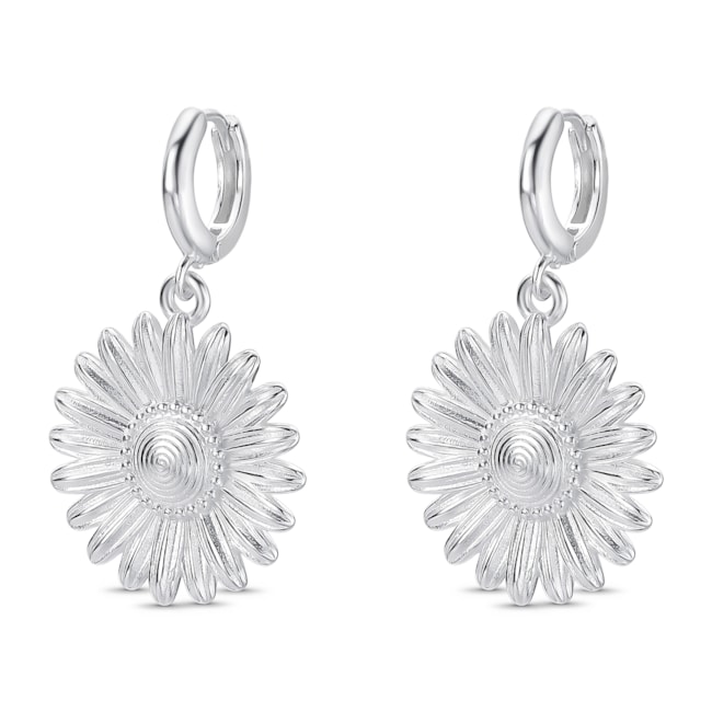 Brinco de Argola com Girassol