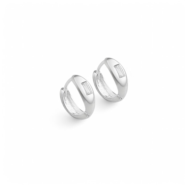 Brinco de Argola com Zircônia