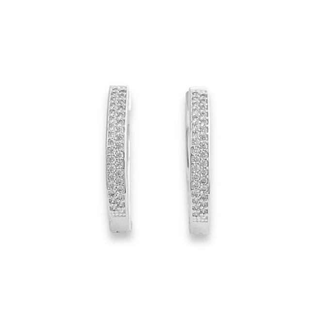 Brinco de Argola Cravejado com Zircônais