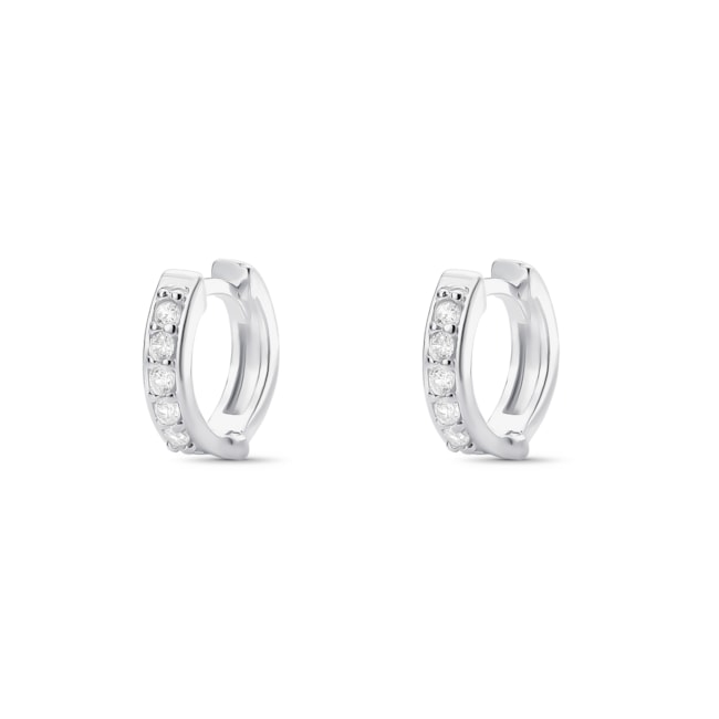 Brinco de Argola Cravejado com Zircônias
