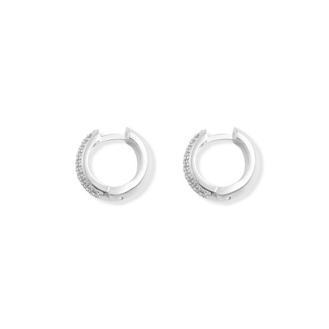 Brinco de Argola Cravejado com Zircônias