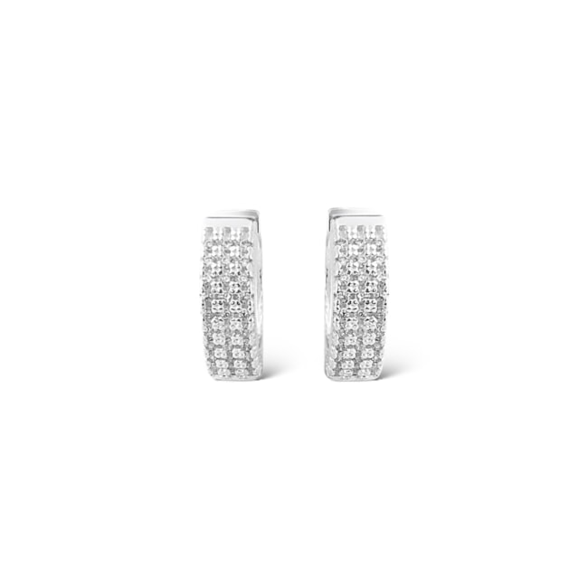 Brinco de Argola Cravejado de Zircônia 