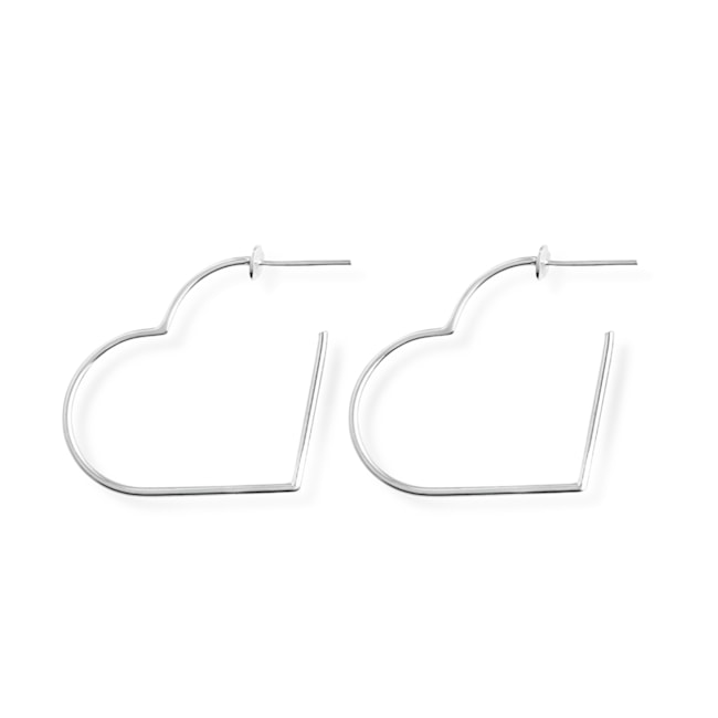 Brinco de Argola em Coração