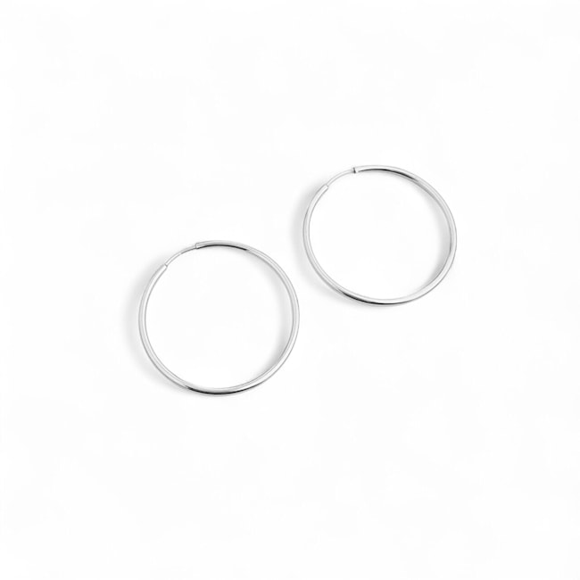 Brinco de Argola Lisa de Encaixe 2,8 cm