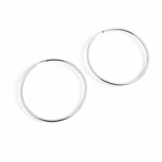 Brinco de Argola Lisa de Encaixe 3,5cm