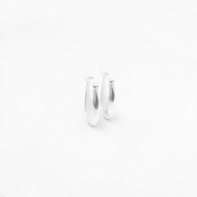 Brinco de Argola Oval Abaulada 