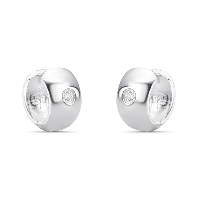 Brinco de Argola Pequeno com Zircônia