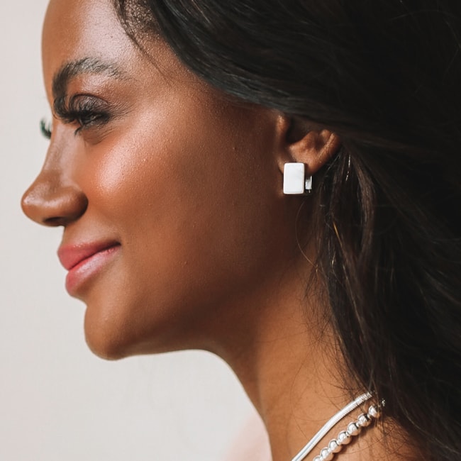 Brinco de Argola Quadrada Lisa