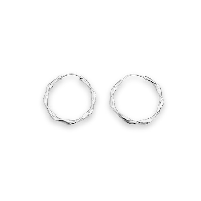 Brinco de Argola Torcida com Encaixe Médio - 2CM 