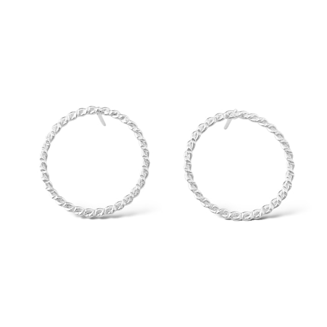 Brinco de Circulo Vazado Torcido 