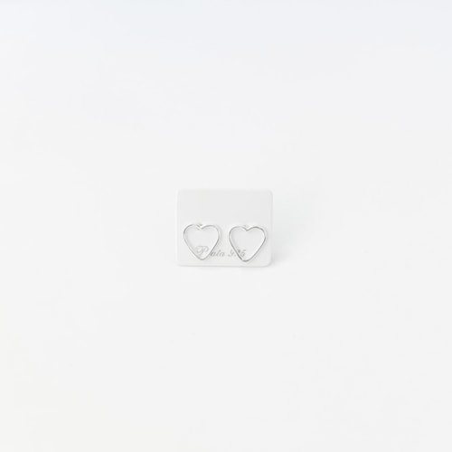 Produto Brinco de Coração Liso Vazado