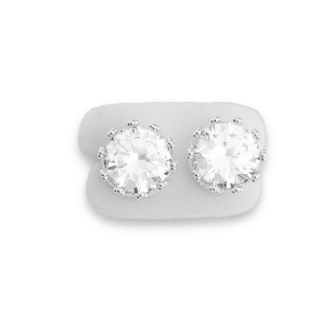 Brinco de Coroa com Zircônia Branca