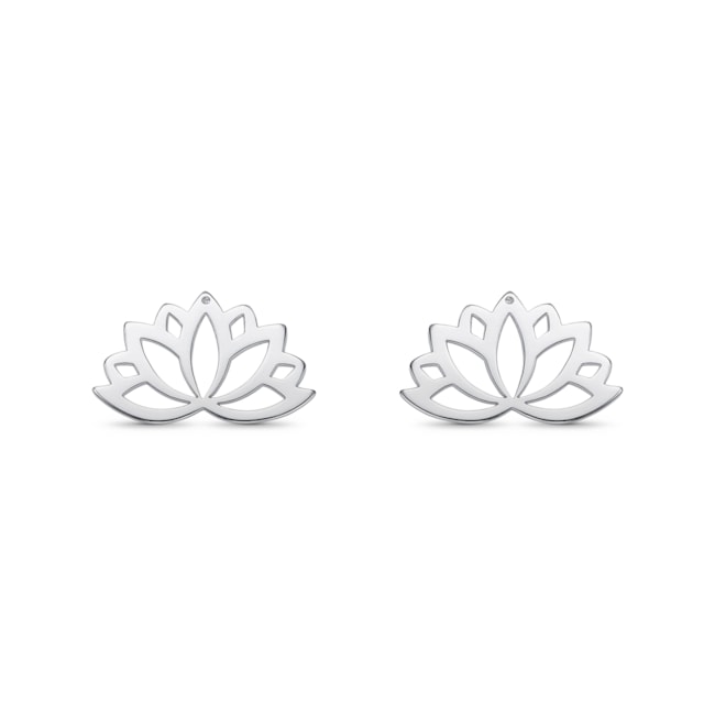 Brinco de Flor de Lótus Vazado
