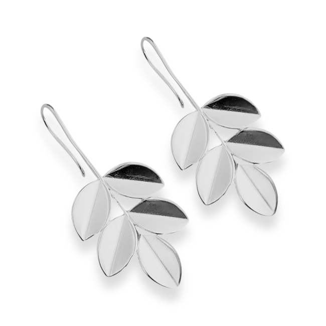 Brinco de Gancho com Folhas