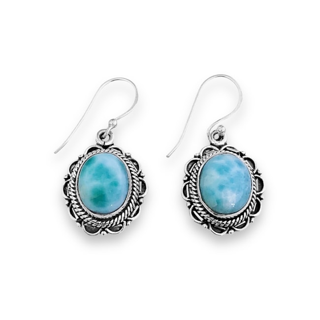 Brinco de Gancho com Larimar