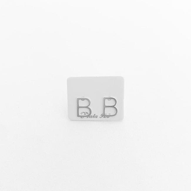 Brinco de Letra "B" em Laser