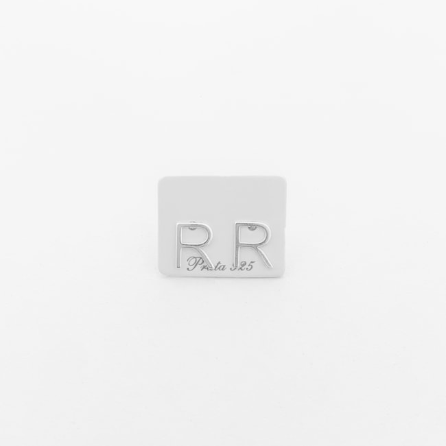 Brinco de Letra "R" em Laser