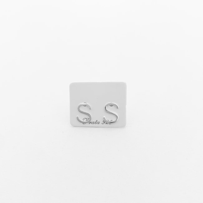 Brinco de Letra "S" em Laser